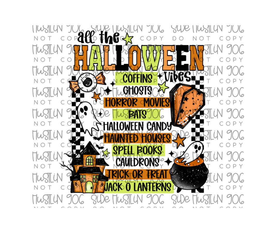 All the Halloween Things-Ready to Press Transfer