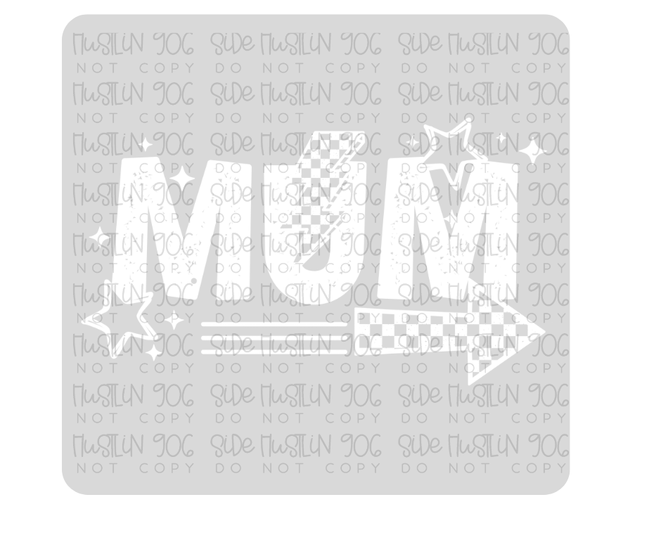 Mum Lightning Single Color White-Ready to Press Transfer