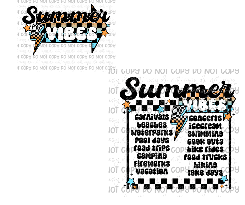 Summer Vibes & pocket-Ready to Press Transfer