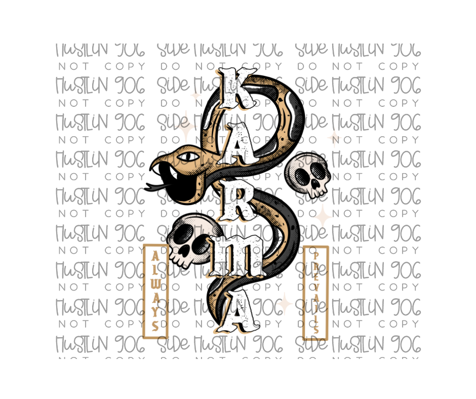 Karma always prevails-Ready to Press Transfer