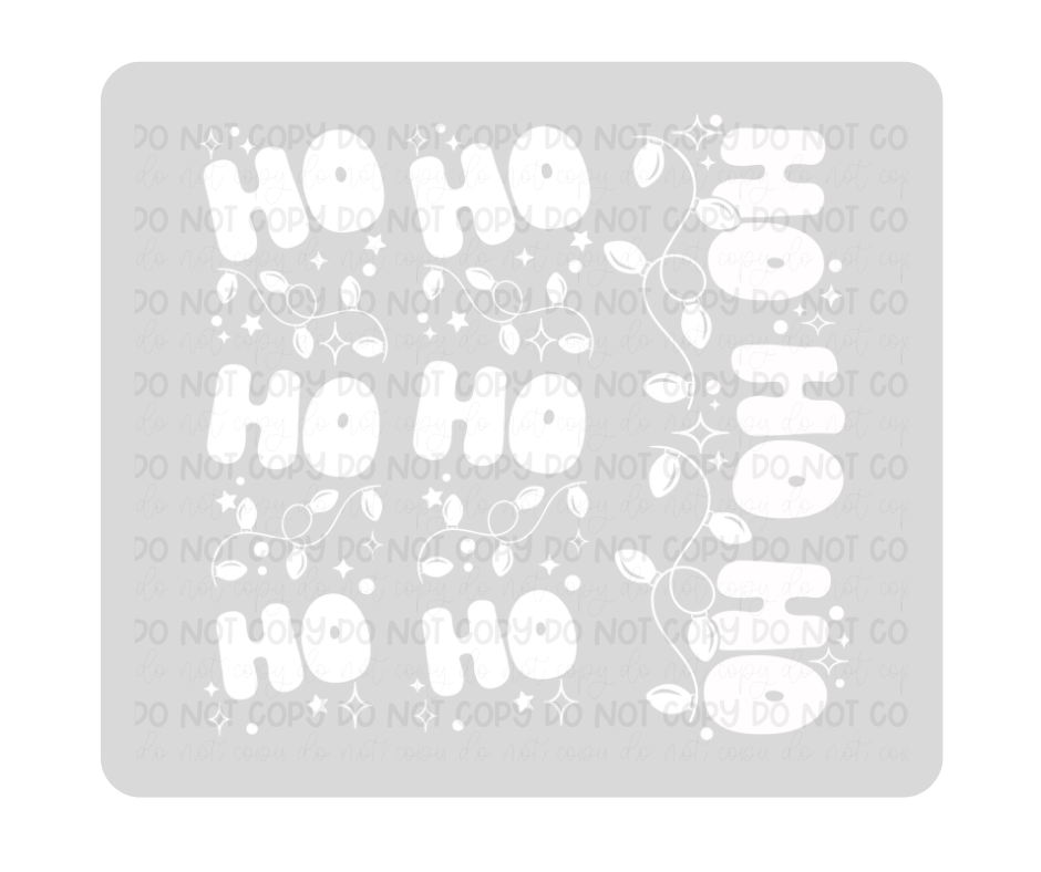 Ho Ho Ho white-Ready to Press Transfer
