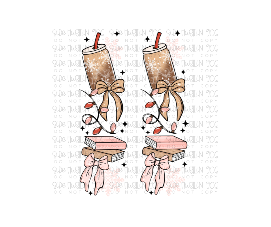 All I Want for Christmas Books Sleeve-Ready to Press Transfer