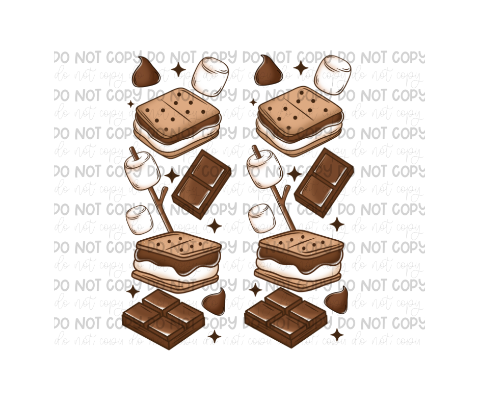 Campfire S'mores Sleeves-Ready to Press Transfer