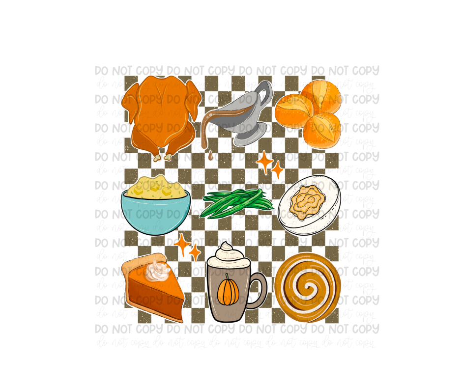 Thanksgiving Grid-Ready to Press Transfer