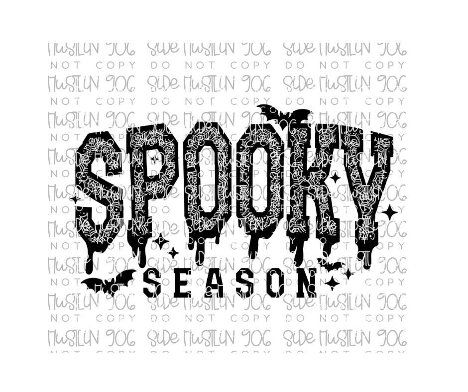 Spooky Season Webs Black-Ready to Press Transfer