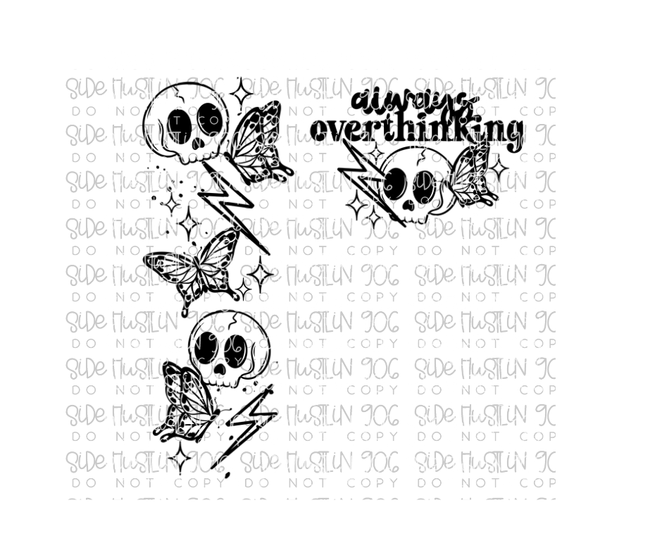 Always Overthinking Spine and Pocket-Ready to Press Transfer