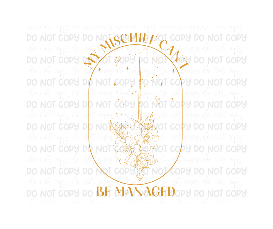 Mischief gold-Ready to Press Transfer
