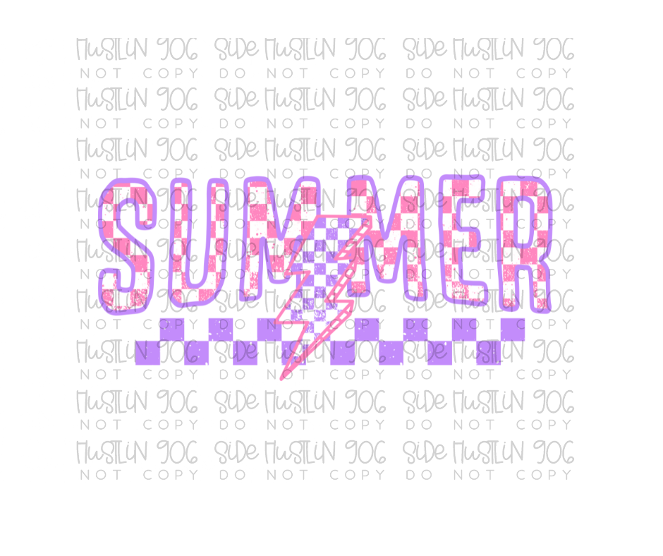 Purple Pink Summer-Ready to Press Transfer