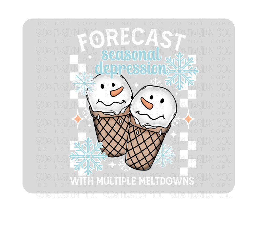 Seasonal Depression white-Ready to Press Transfer