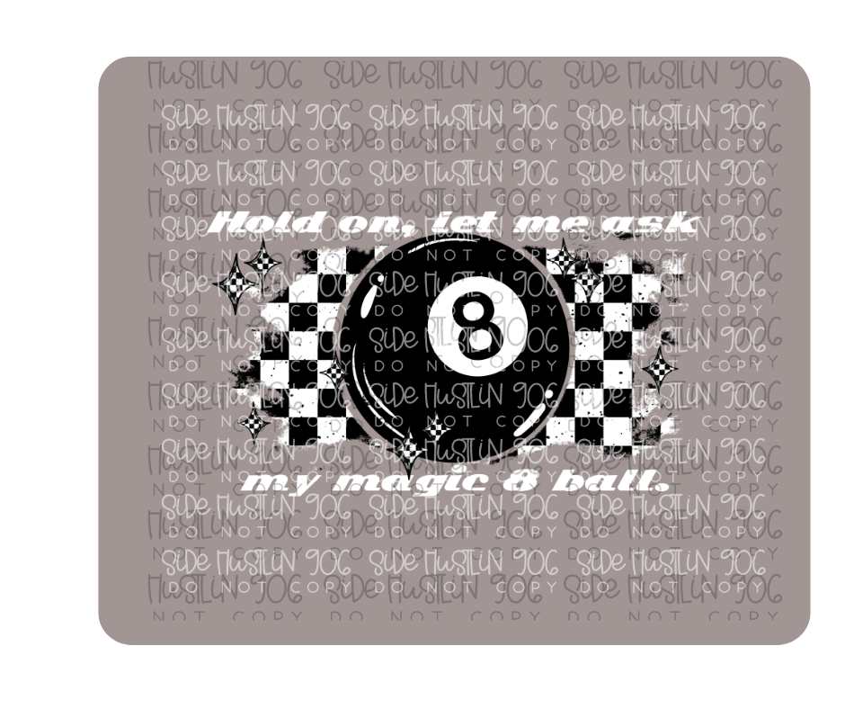 8 Ball white-Ready to Press Transfer