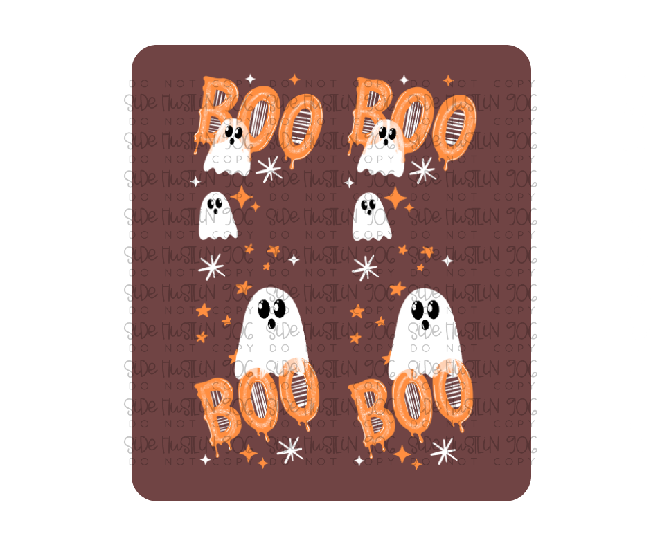 Boo Drip Orange Sleeve-Ready to Press Transfer