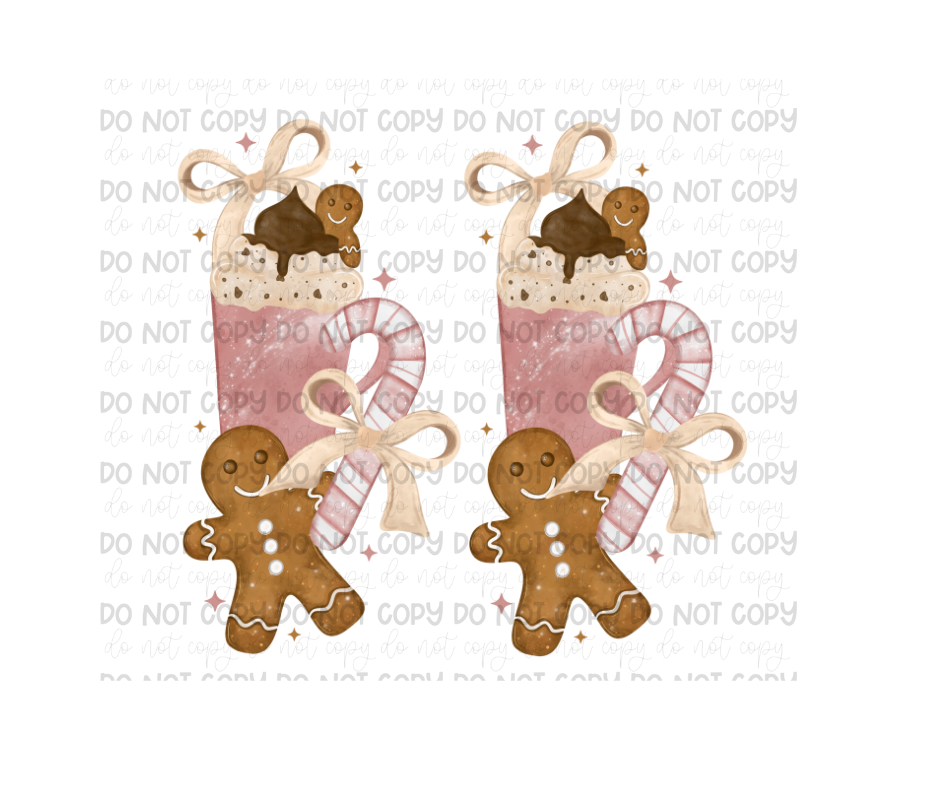 Gingerbread Bakery Sleeves-Ready to Press Transfer
