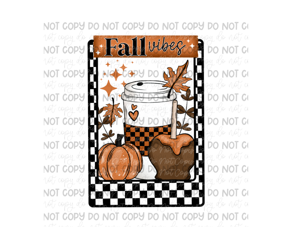 Fall Vibes card-Ready to Press Transfer