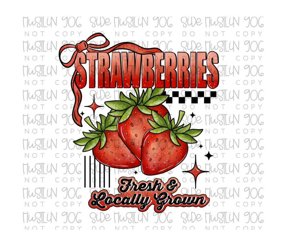 Strawberries-Ready to Press Transfer