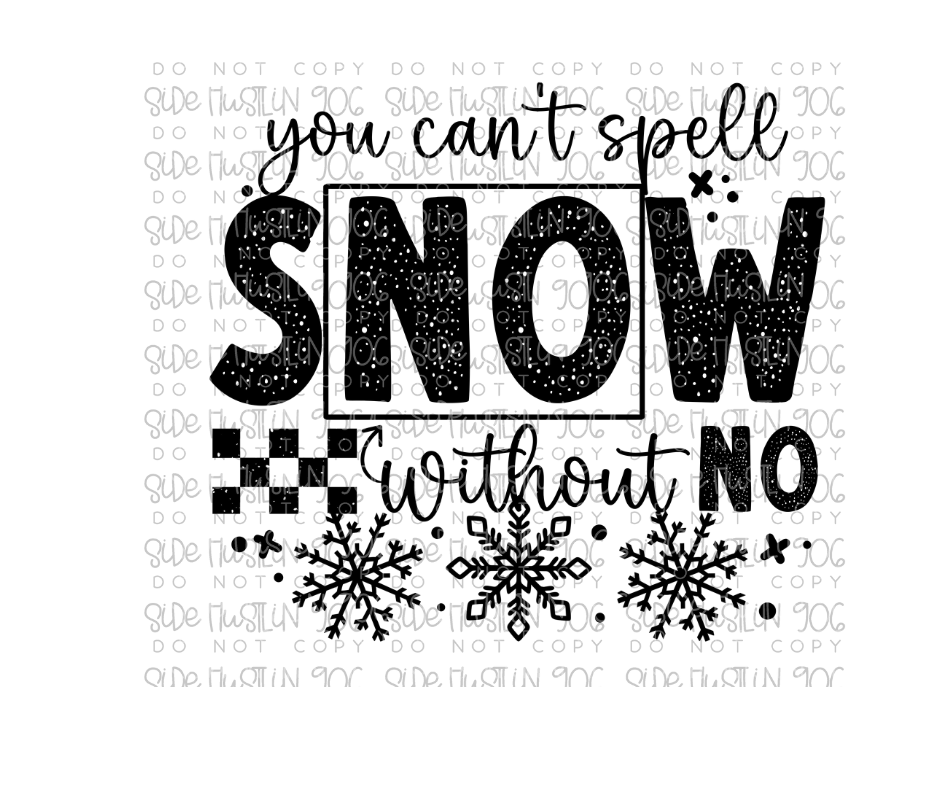 No Snow single color-Ready to Press Transfer