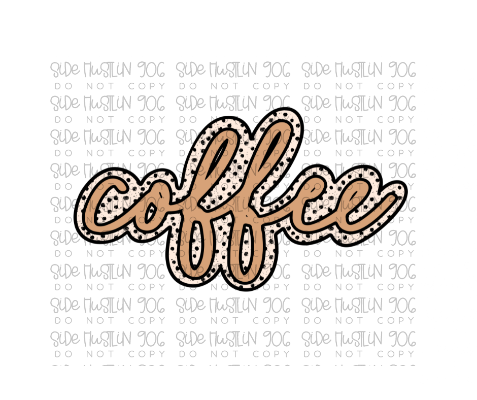 Coffee-Ready to Press Transfer