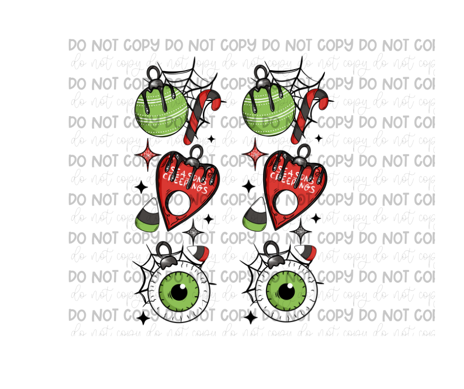Creepy Christmas Sleeves-Ready to Press Transfer