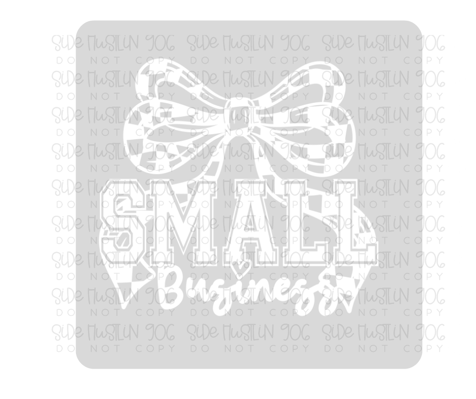 Small Business Bow Single Color White-Ready to Press Transfer