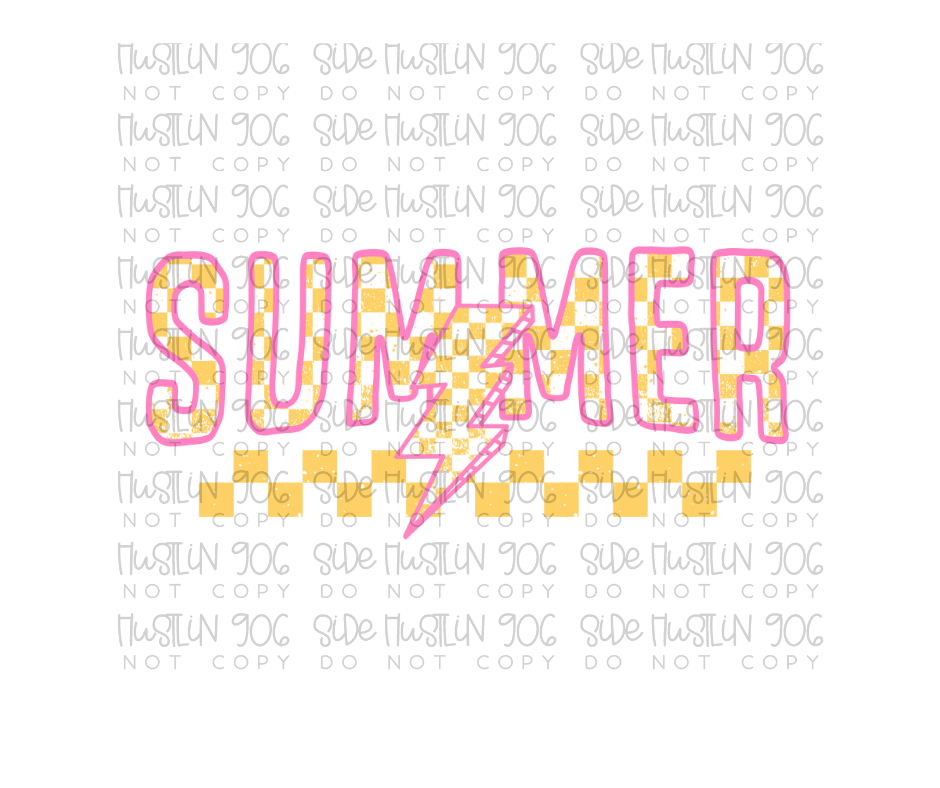 Pink Yellow Summer-Ready to Press Transfer
