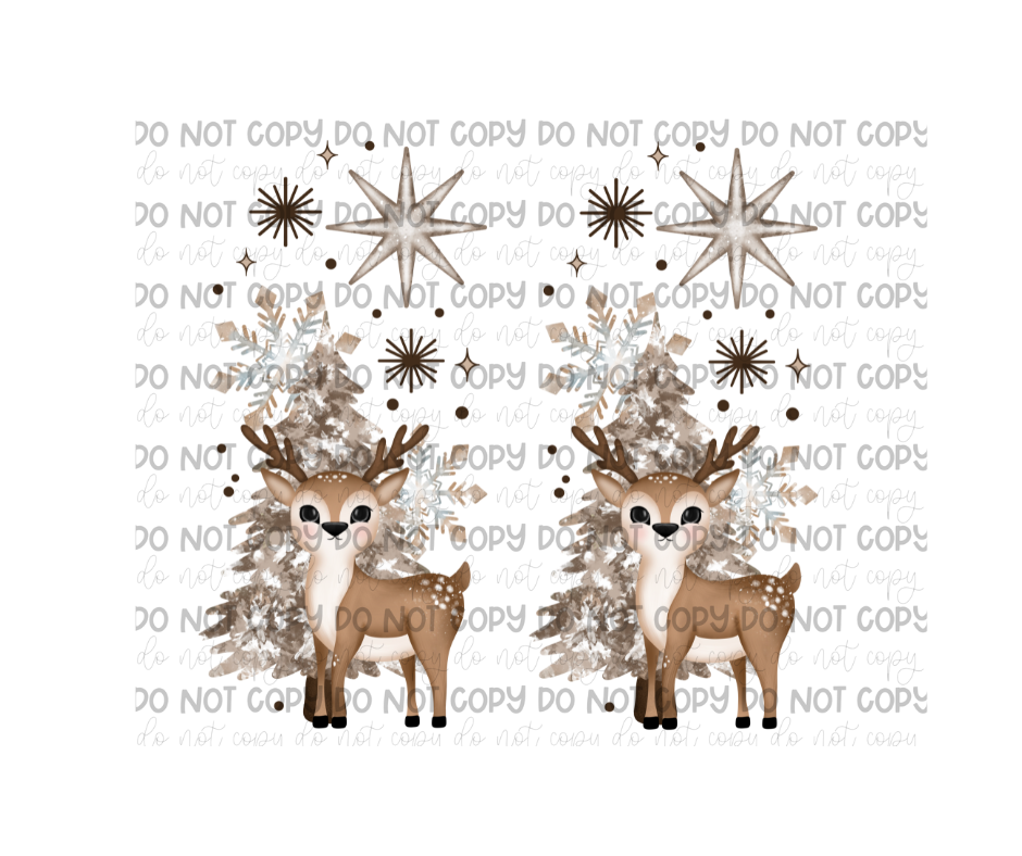 Winter Deer Sleeves-Ready to Press Transfer