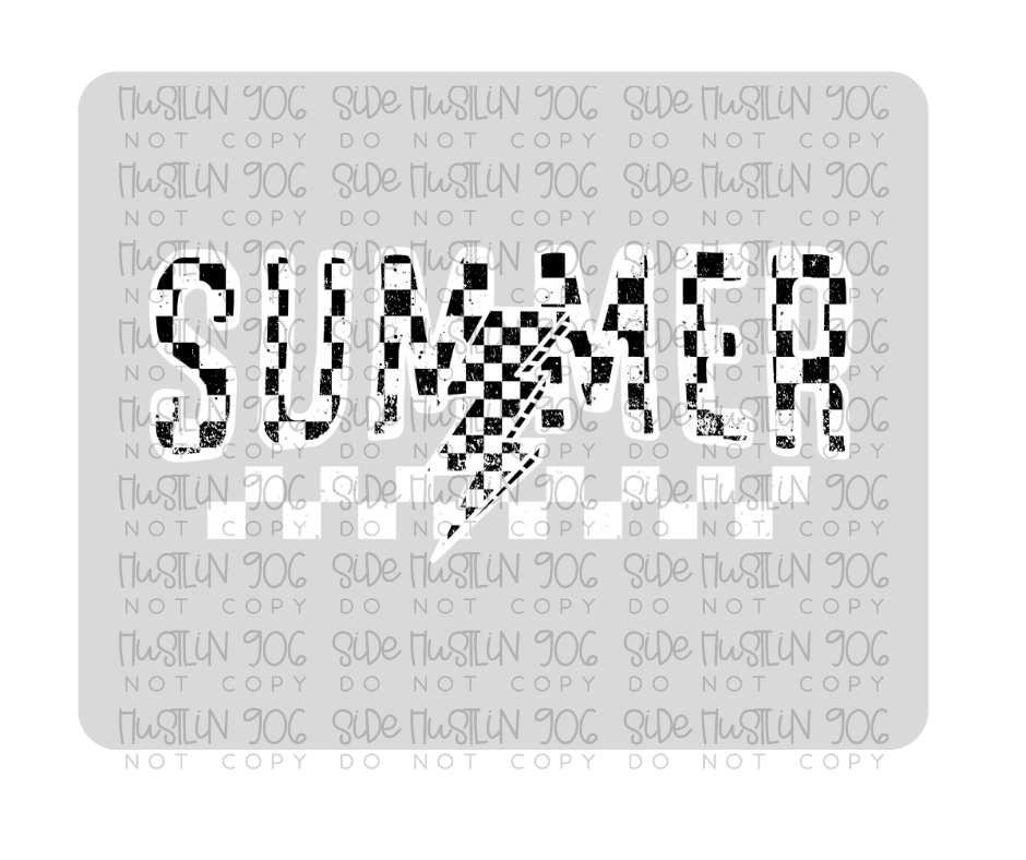 White and Black Summer-Ready to Press Transfer