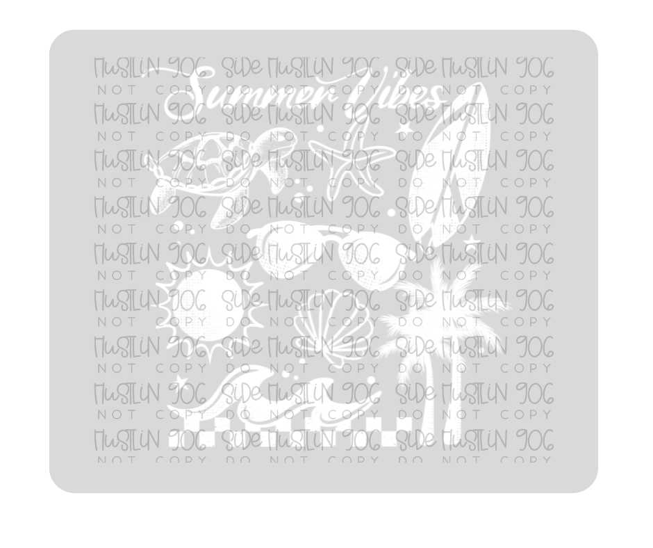 Summer Vibes Single Color Collage-Ready to Press Transfer