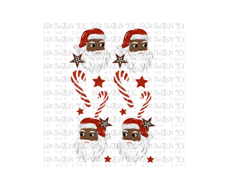 Santa Sleeve Darker Skin Tone sleeve-Ready to Press Transfer