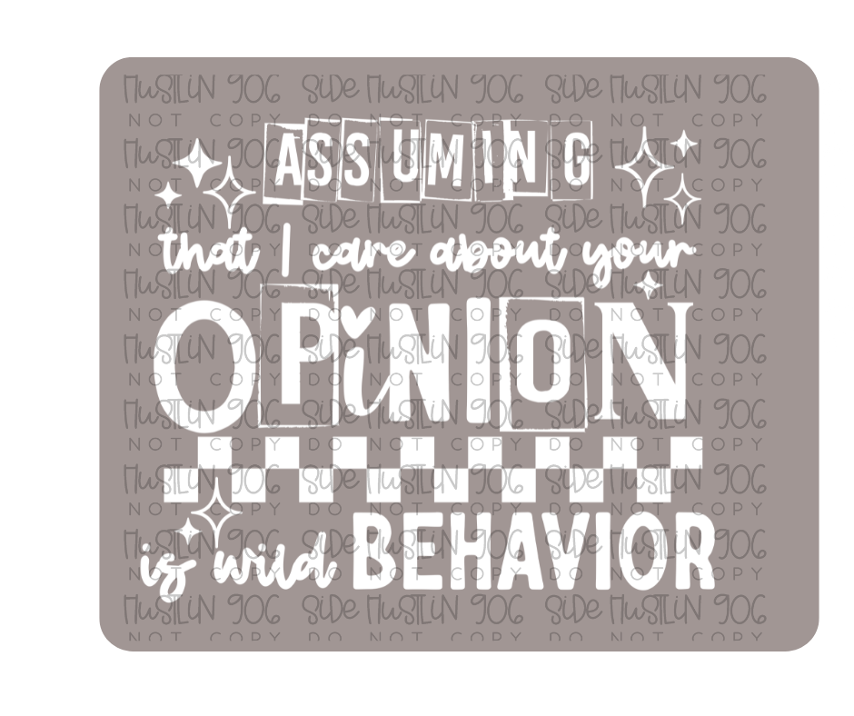 Opinion single color white-Ready to Press Transfer