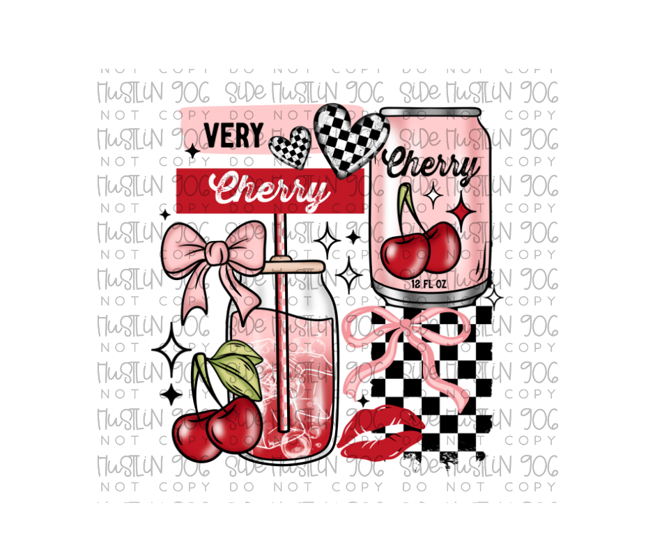Very Cherry-Ready to Press Transfer
