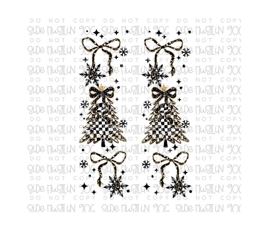 Tis the Season Sleeve Black-Ready to Press Transfer