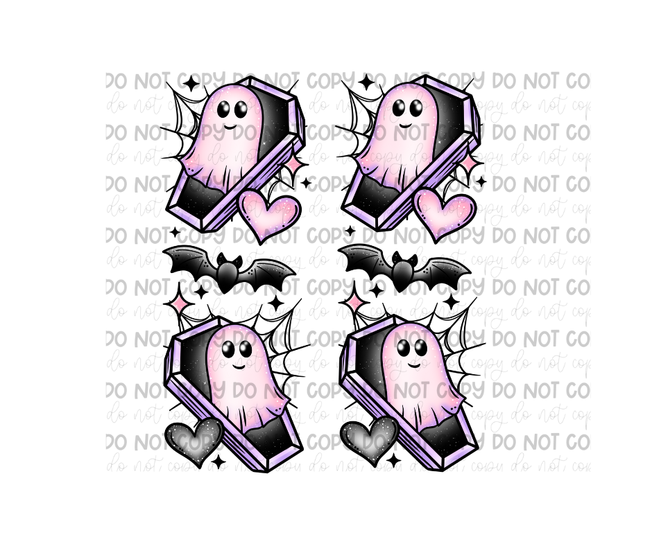 Coffin ghosts Sleeves-Ready to Press Transfer