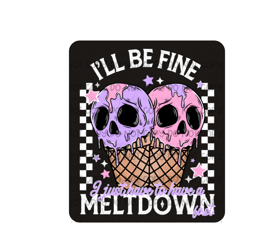 Meltdown white-Ready to Press Transfer