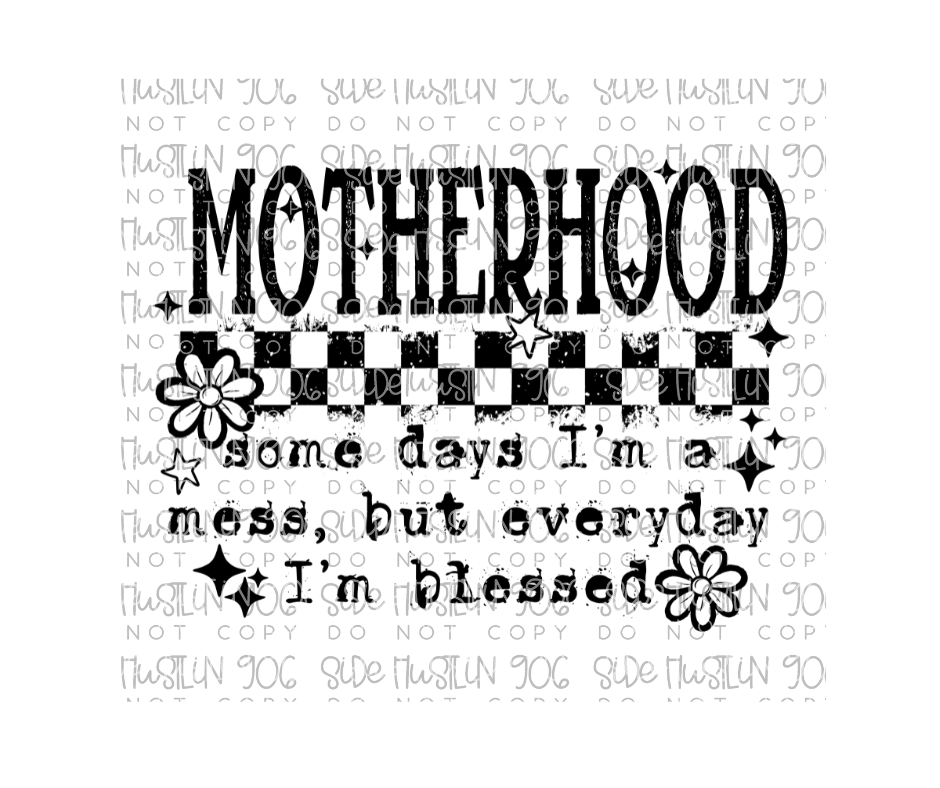 Motherhood Single Color Back-Ready to Press Transfer
