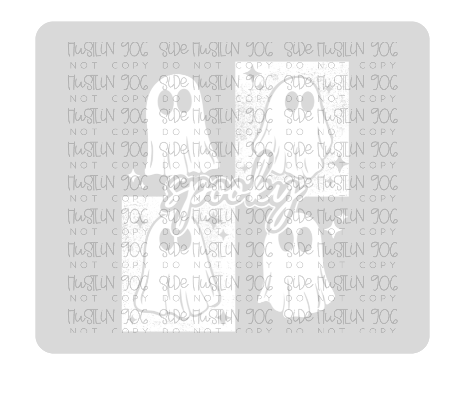 Spooky Single Color White-Ready to Press Transfer