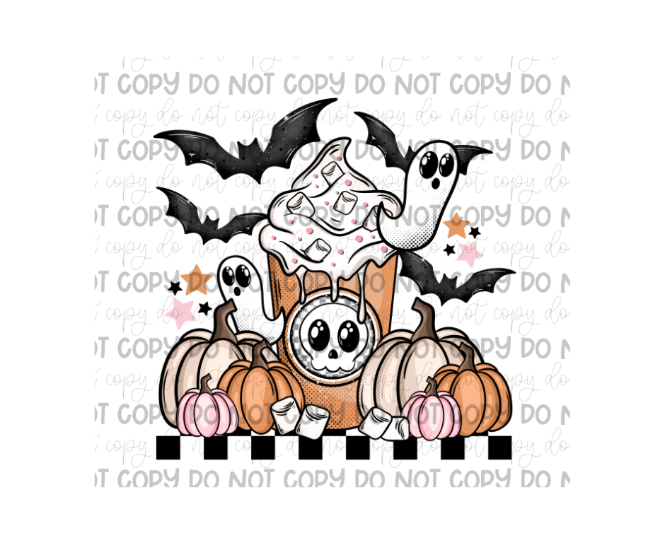 Cute Spooky Coffee-Ready to Press Transfer