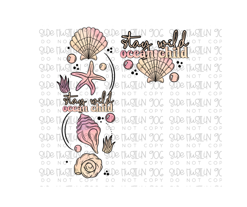 Stay Wild Ocean Child Spine + Pocket-Ready to Press Transfer