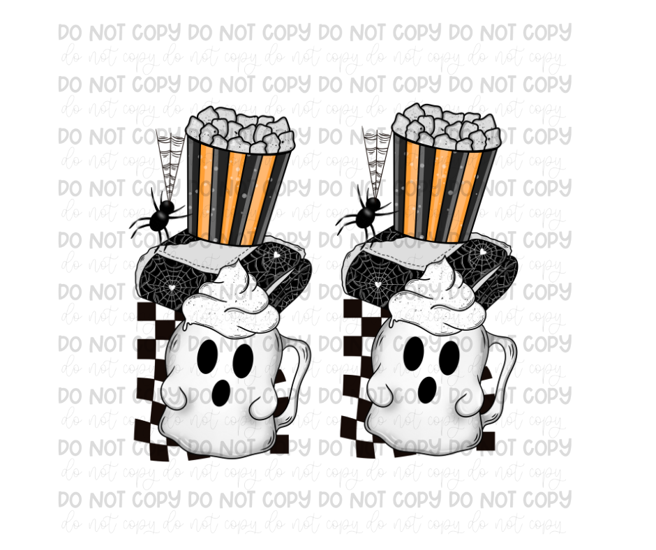 Hot Cocoa & Halloween Movies Sleeves-Ready to Press Transfer