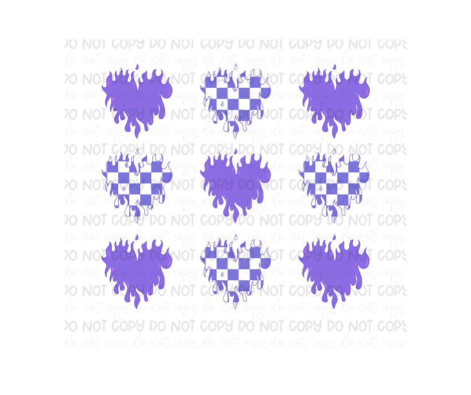 Checks & Hearts-Ready to Press Transfer