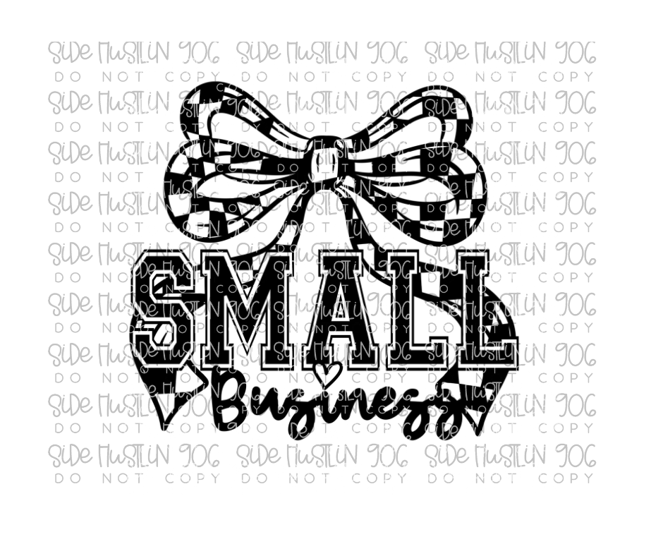 Small Business Bow Single Color-Ready to Press Transfer