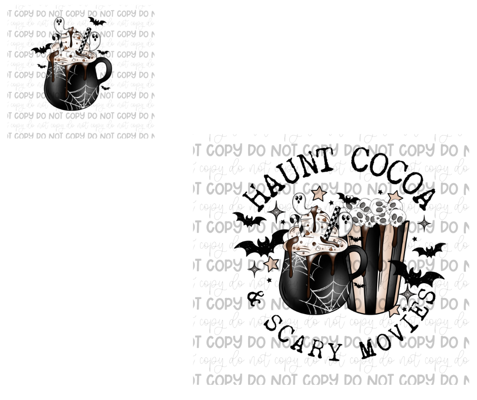 Haunt Cocoa & Scary Movies & pocket-Ready to Press Transfer