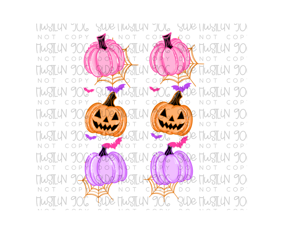 Colorful Pumpkin Sleeve-Ready to Press Transfer