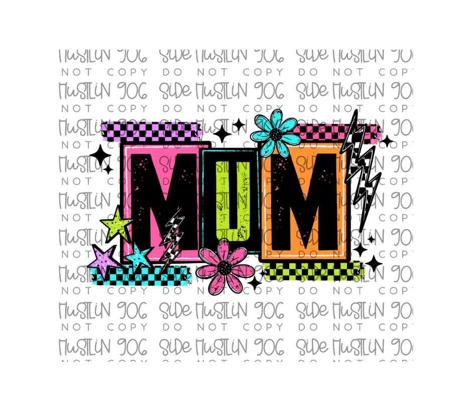 Mum Rainbow-Ready to Press Transfer