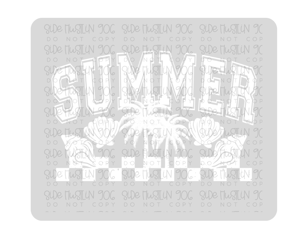 Summer Single Color White-Ready to Press Transfer