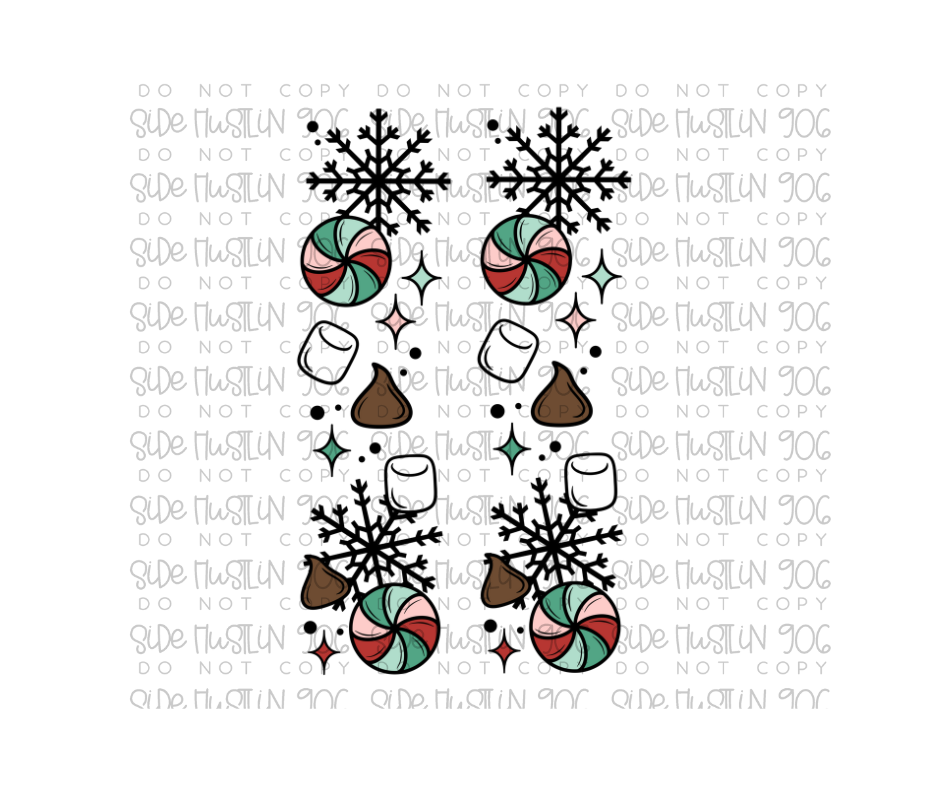 Peppermint Mocha Sleeves-Ready to Press Transfer