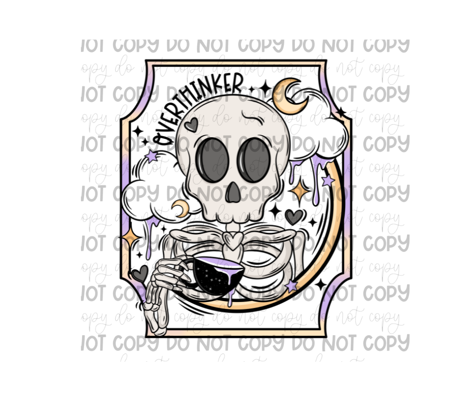 Overthinker w/frame-Ready to Press Transfer