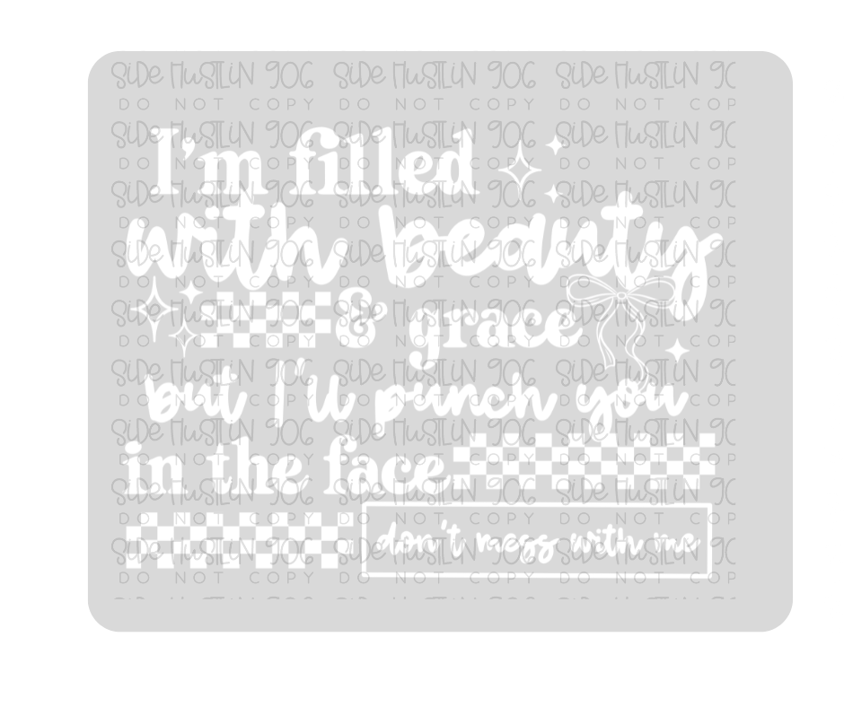 Beauty and Grace white-Ready to Press Transfer