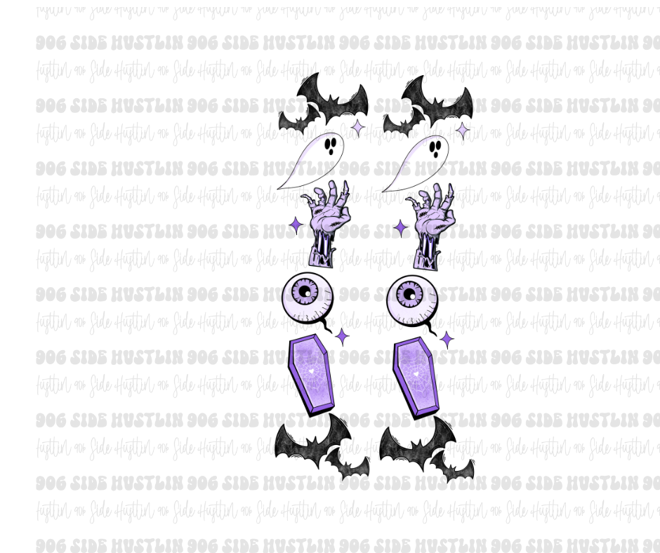 Halloween Tattoos & 2 people Sleeves-Ready to Press Transfer