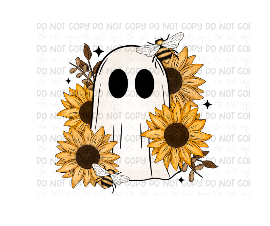 Sunflower Ghost-Ready to Press Transfer
