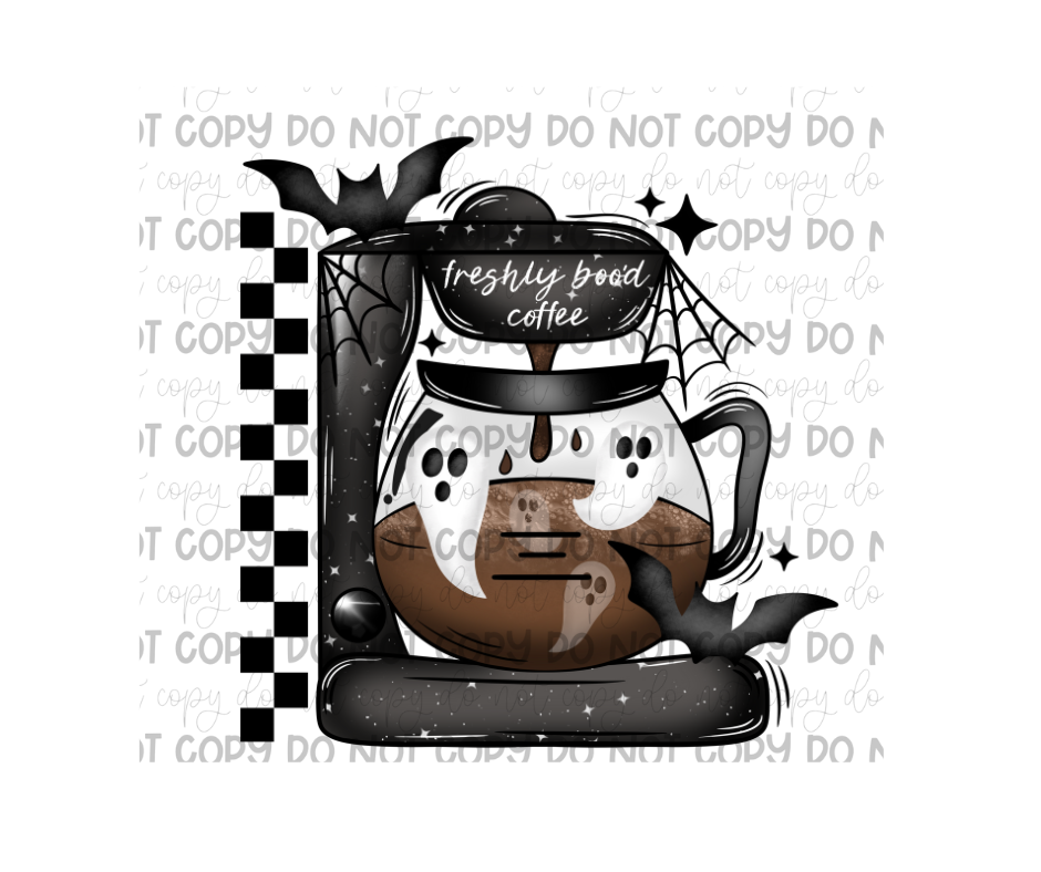 Freshly Boo'd Coffee-Ready to Press Transfer