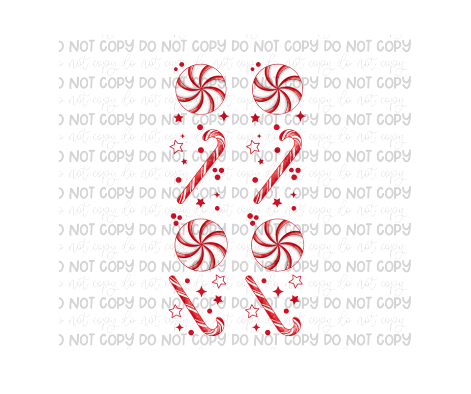 Peppermint Season Sleeves-Ready to Press Transfer